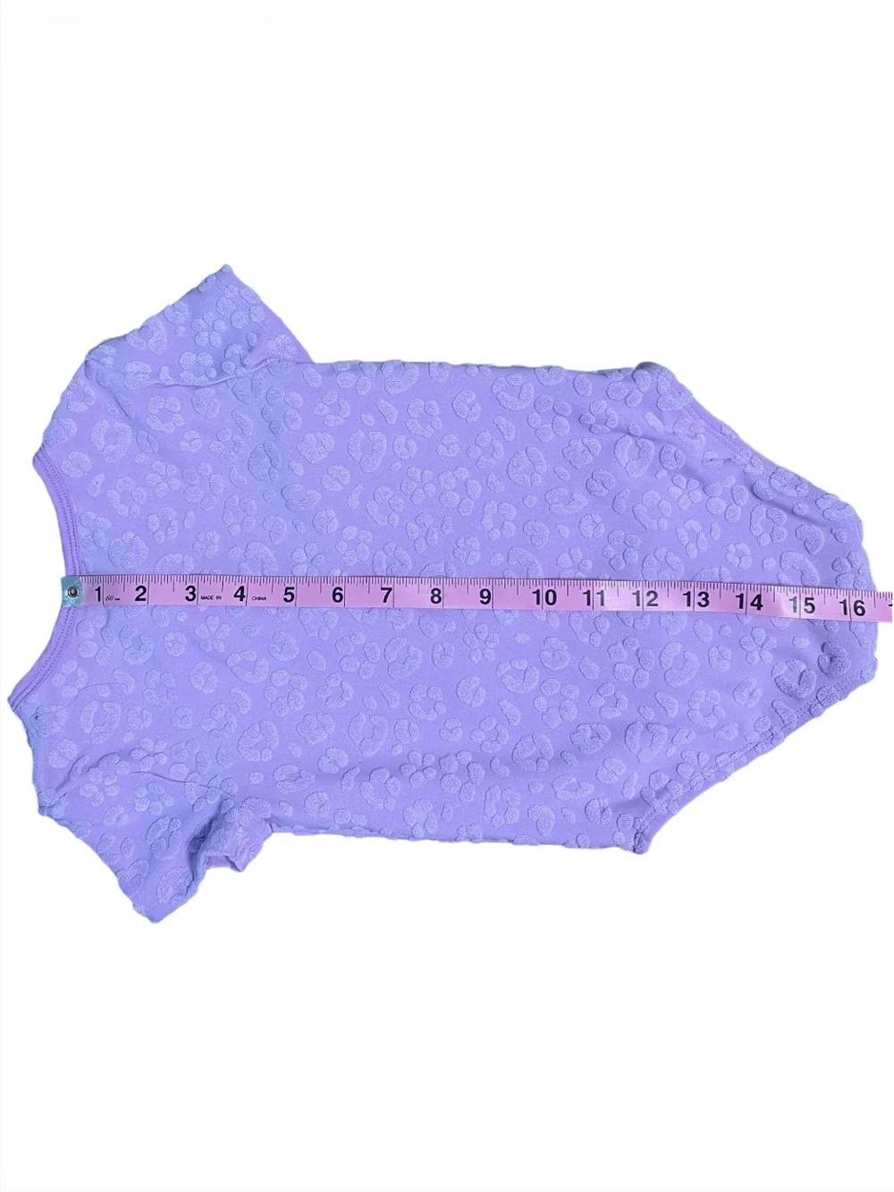 Cat & Jack Lilac Short-Sleeve One-Piece Swimsuit
